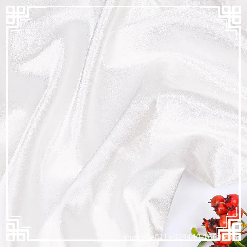 Crystal Satin Shinny Silk Fabric for Women's Stage Baseball Dress Fabric