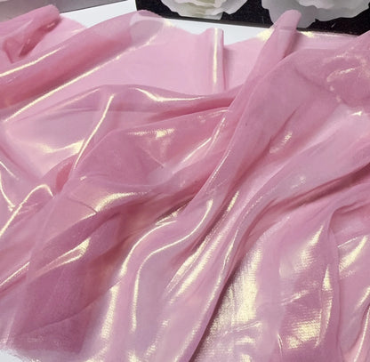 Elegant Retro Style Hanfu Sling Dress New Light Ultra-Thin 100% Polyester Chiffon 75D Weft Fabric with Bronzing Decorative Cloth