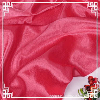Crystal Satin Shinny Silk Fabric for Women's Stage Baseball Dress Fabric