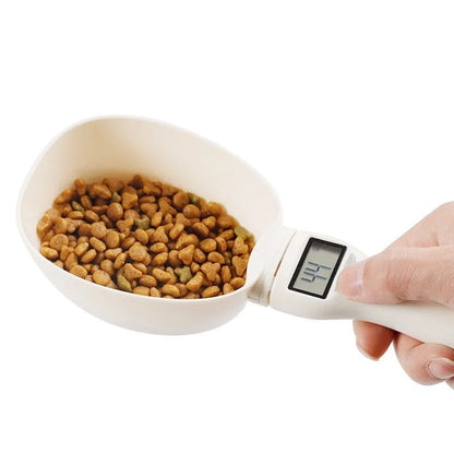 800g/01g pet food spoon Scale Electronic Measuring Tool 250ml for cat Dog Feeding Bowl Digital Precise Detachable scooper