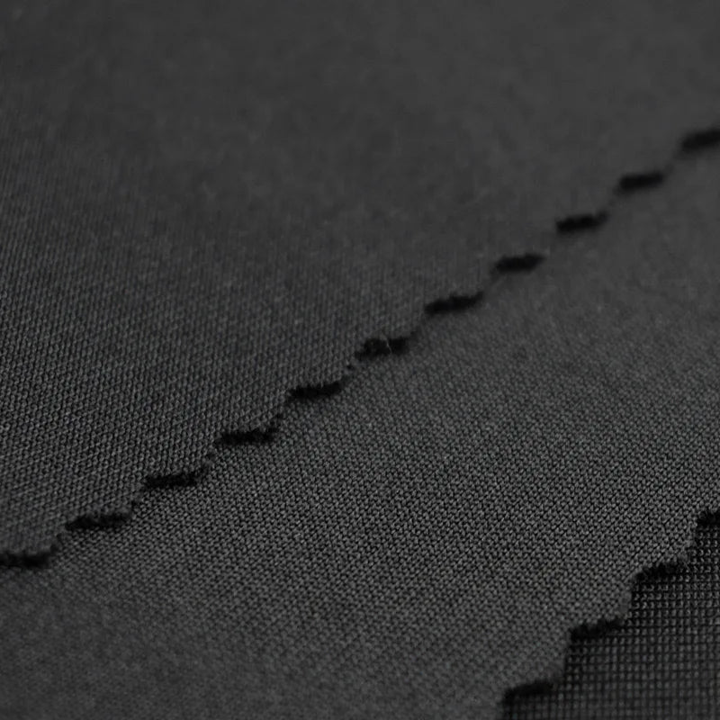 Factory Direct Sales Composite Special High-Elastic Black Polyester Ammonia Air Layer Garment Fabric