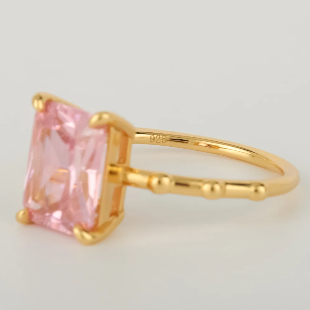 Bijoux En Argent Jewelry Crystal Gemstone 925 Sterling Silver Custom Birthstone Ring Amethyst Tiny Ring Band Summer Ring