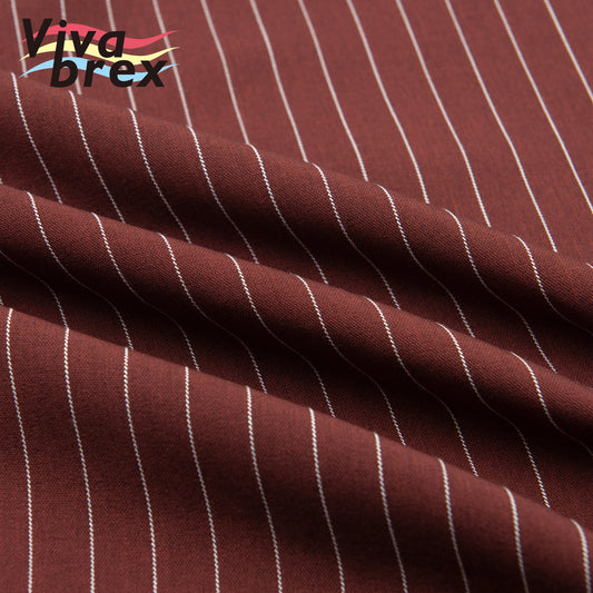 100% Polyester Fabric 200gsm Yarn-Dyed Striped Stretch Solid & Striped Work Suits Uniforms Fashion Pants