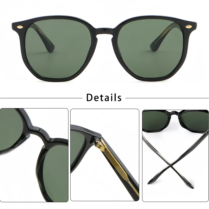 HBK Stylish Retro Square Sunglasses UV400 PC Frame Comfortable Fashionable Sun Glasses for Men Women Outdoor Travel Activities
