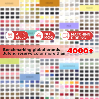 Jufeng Oeko Certified 380 Gsm Knitted Heavyweight Combed 100% Dyed Organic Cotton Fabric Terry Jersey Fabric  Textile for Clothing