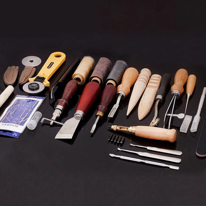 Handmade Leather Production Tool Set Hand Sewing Materials Bags Leather Tools Homemade