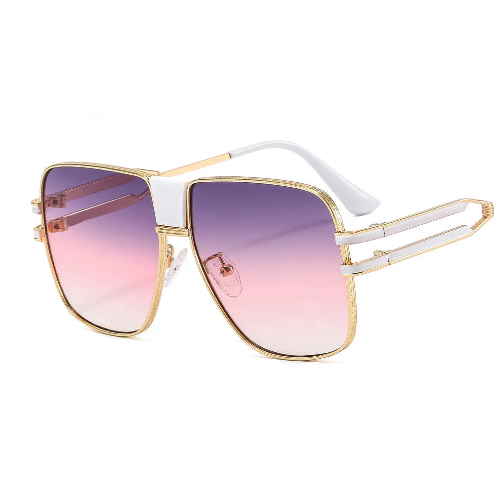 Retro Fashion Steampunk Metal Shades Sunglasses Sun Glasses Oversize Sunglasses Women and Men