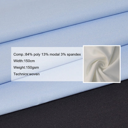 Ready to Ship 150gsm Elasticity Micro Modal Rayon Viscose Woven Polyester Fabric Plain Dyed for Stretch Garments Shirts Blouses