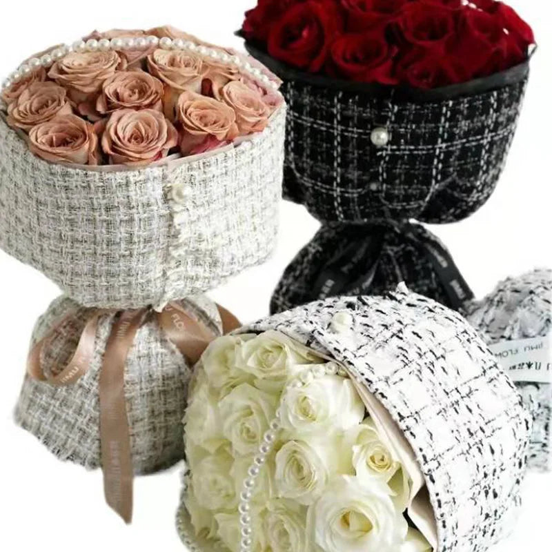 Wholesale 100% Polyester Woolen Fabric Fiber Plaid Check Woven Woolen Yarn Dyed Tweed Fabric for Coat Clothing Dress Vest Skirt