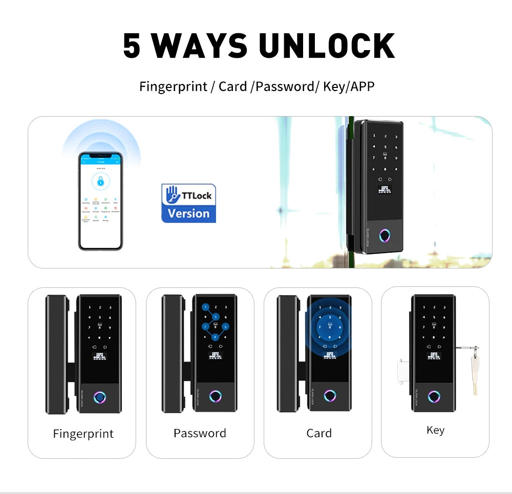 Smart Glasses Electronic Biometric Door Lock Remote Control Unlock