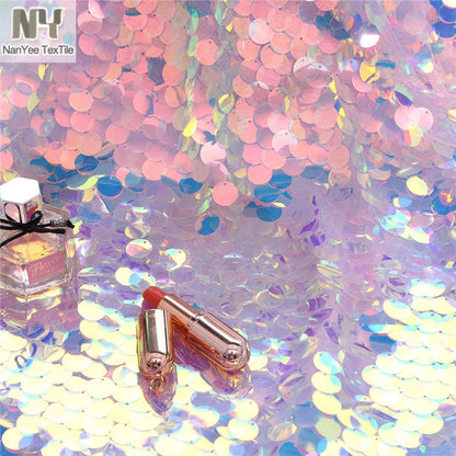 Nanyee Textile INS Pink Wall Decoration Photograph Sequin Backdrop Fabric