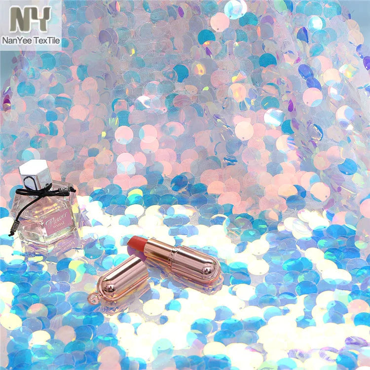 Nanyee Textile INS Pink Wall Decoration Photograph Sequin Backdrop Fabric