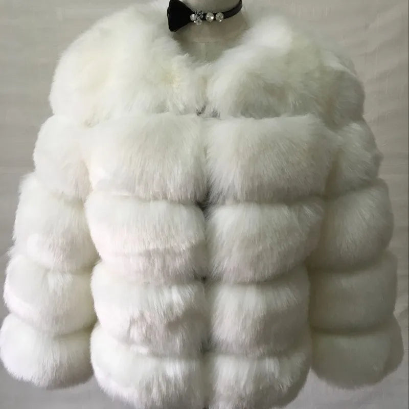 Elegant Short Length Artificial Fur Jacket for Women to Stay Cozy and Stylish During Cold Weather Days