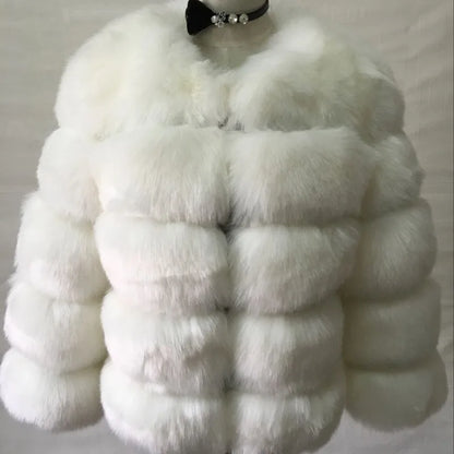 Elegant Short Length Artificial Fur Jacket for Women to Stay Cozy and Stylish During Cold Weather Days