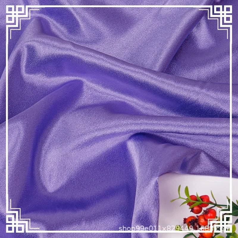 Crystal Satin Shinny Silk Fabric for Women's Stage Baseball Dress Fabric