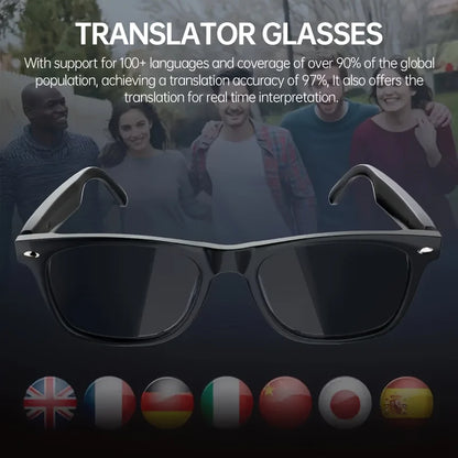 SENBONO  E13 AI Translate Smart Sunglasses Wireless Hands-Free Call Music  Smart Sport BT Sunglasses OutdoorAI Smart Glasses
