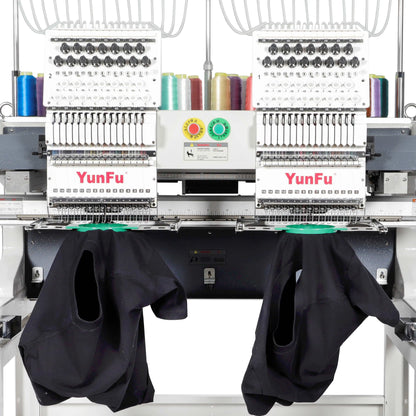 High- Quality Professional Computer Embroidery Machine Price  2 Heads Automatic 3D Hat T-shirt Flat Logo Cap Embroidery Machine