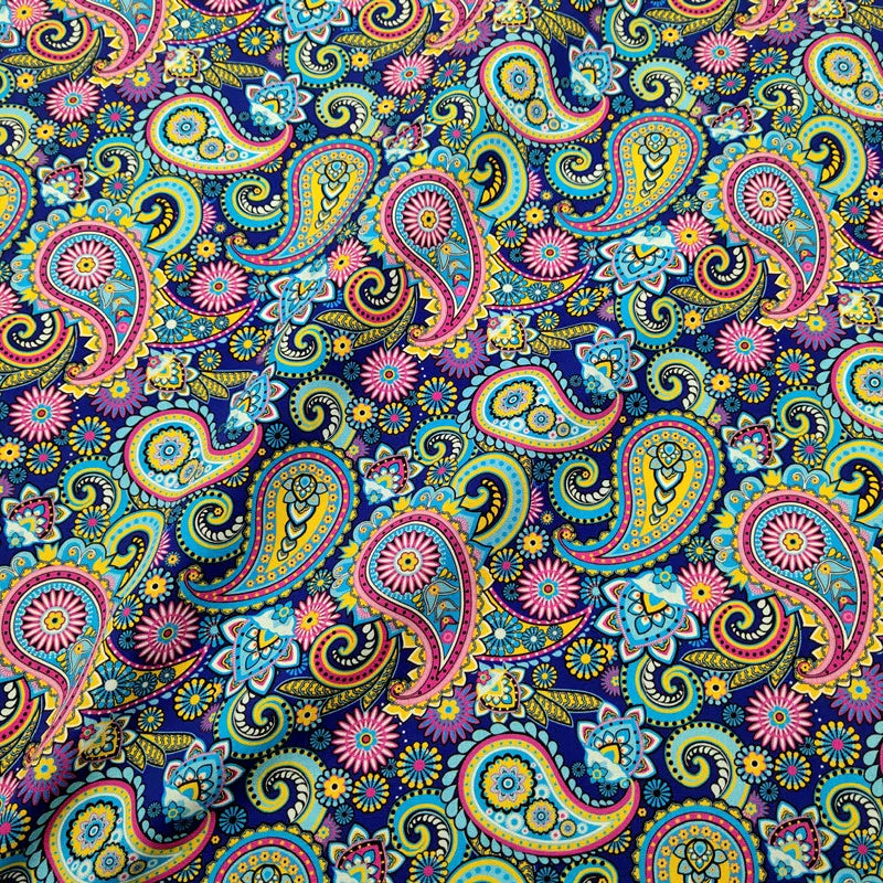Chinese Factory Wholesale Paisley Designer Fabric 90%polyester 10%cotton  TC Blended Poplin Woven Fabrics Sale by Yard