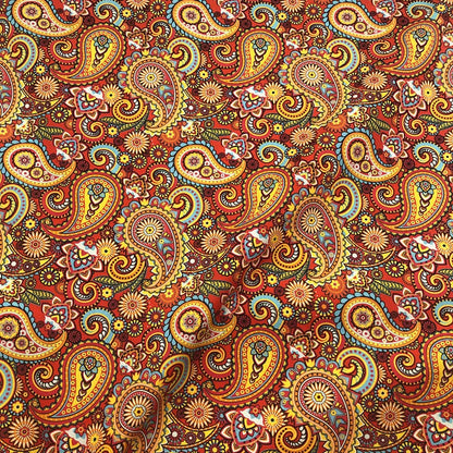 Chinese Factory Wholesale Paisley Designer Fabric 90%polyester 10%cotton  TC Blended Poplin Woven Fabrics Sale by Yard