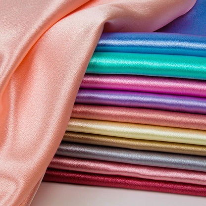 Crystal Satin Shinny Silk Fabric for Women's Stage Baseball Dress Fabric