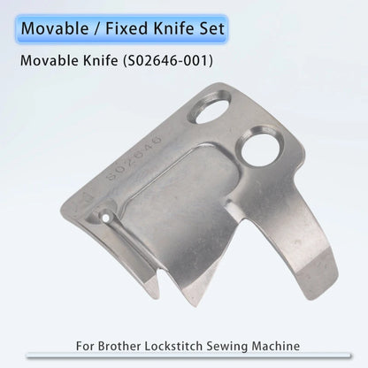 Movable / Fixed Knife Fits Brother S7200, SL-710A, SL-737A, JACK A2, A3, A4 Sewing Machine S02645 S02637 S02643 Thread Cut Blade