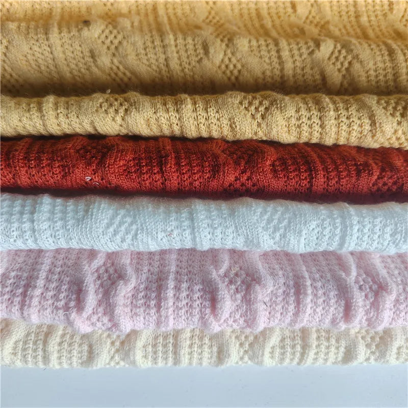 Jacquard Fabric Wholesale Soft Polyester Dress Fabric Custom Design Solid Polyester