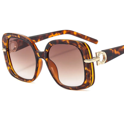 2024 New Arrival Fashion Full Rim Big Square Frame Shades Sunglasses Women Pc Uv400 Sunglasses Sun Glasses