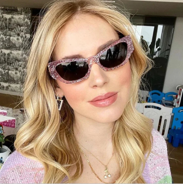 95306 New Shades Cateye Big Sun Glasses Women Sun Shades Eyewear 2022 Trendy Fashion Multicolor Oversize Sunglasses