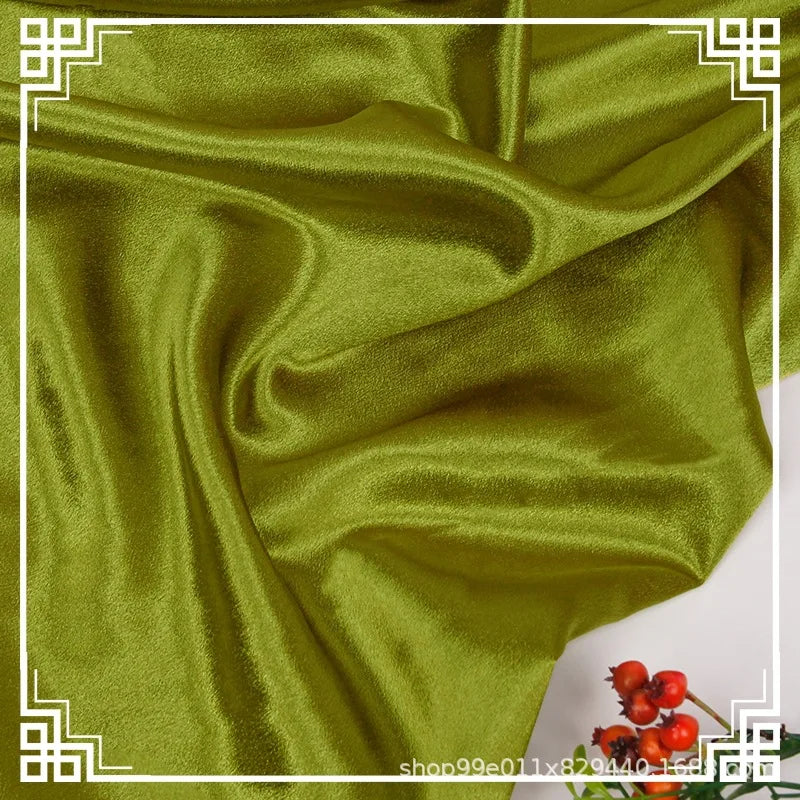 Crystal Satin Shinny Silk Fabric for Women's Stage Baseball Dress Fabric