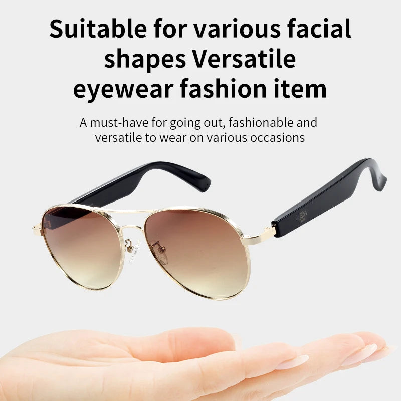 Christmas Gifts Fashion Outdoor Talk Smart   Glasses Anti Blue Music Audio  Glasses Sunglasses Bt Glasses