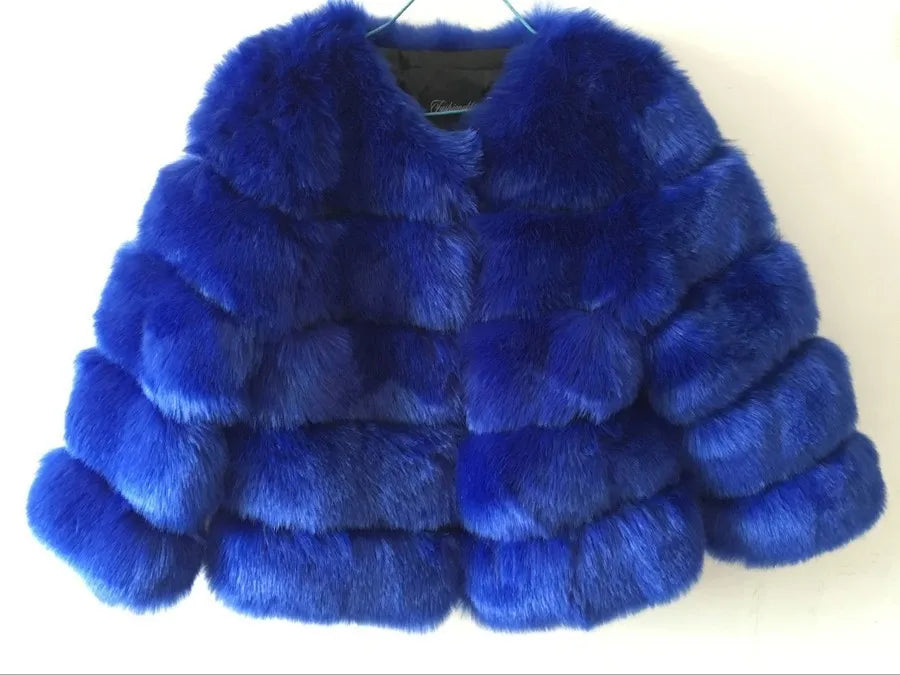 Elegant Short Length Artificial Fur Jacket for Women to Stay Cozy and Stylish During Cold Weather Days