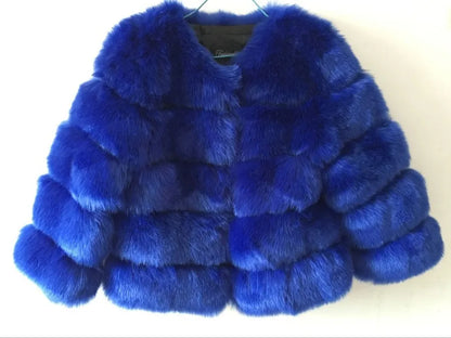 Elegant Short Length Artificial Fur Jacket for Women to Stay Cozy and Stylish During Cold Weather Days