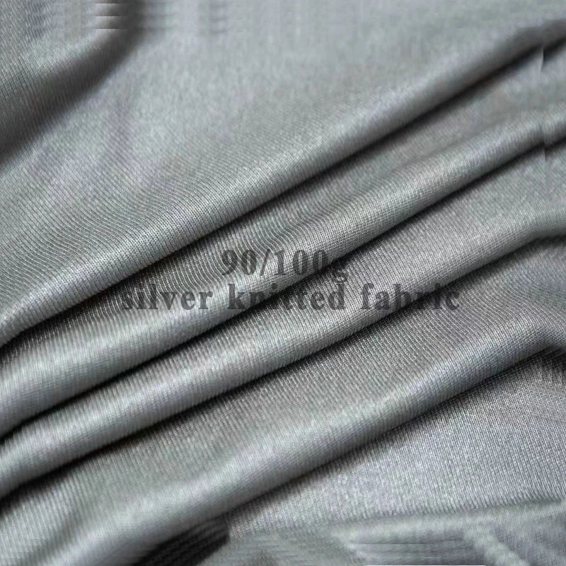 100% Silver Fiber Emf Knitted Fabric AntiBacterial Underwear Lining Anti Radiation Cloth EMF Protection Clothing for Healthy