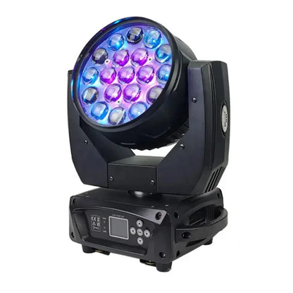 Stage Lighting 19*15W RGBW 4in1led Zoom Wash Moving Head Light for Party Wedding Dj Disco