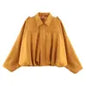 PB&ZA Women 2025 Spring New Chic Fashion Suede Bomber Jacket with Lapel Coat Vintage Long Sleeve Female Outerwear Chic