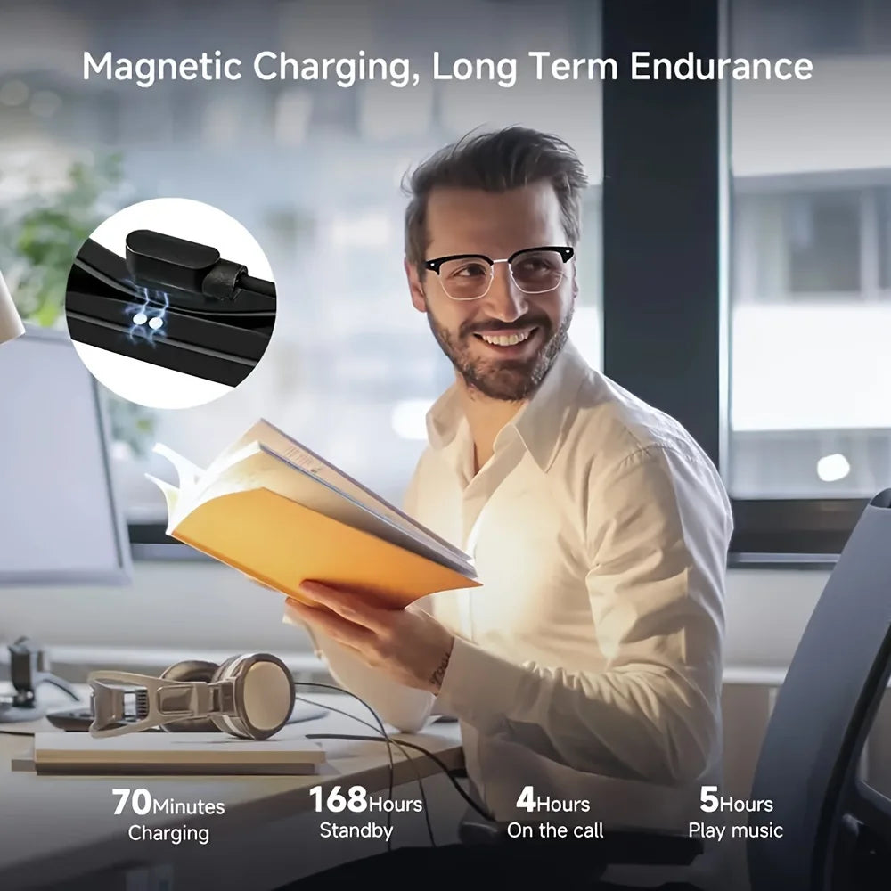 SENBONO E13-06 Smart Glasses Outdoor Smart Hands-Free Call Music Headphone Anti-Blue Eyeglasses Wireless BT Voice Sunglasses