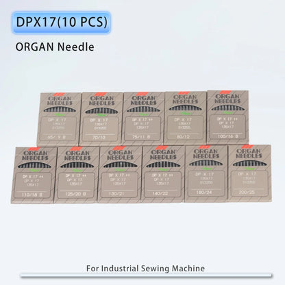 10 PCS DPX17 ORGAN Needles for Industrial Sewing Machine Accessories Japan Sewing Spare Parts SY3355 135X17 JUKI BROTHER SINGER