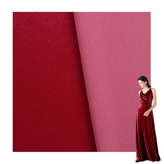 210g High Elastic Satin Velvet Fabric Non-fleece Knitted Fabric for Evening Dress Dress Home Dress Curtain Velvet Cloth
