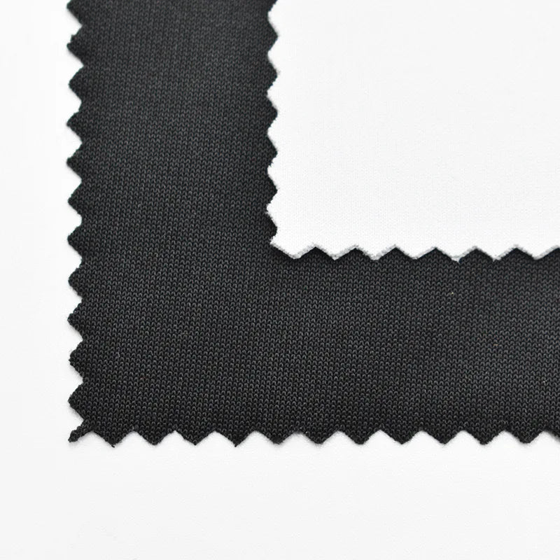 Factory Direct Sales Composite Special High-Elastic Black Polyester Ammonia Air Layer Garment Fabric
