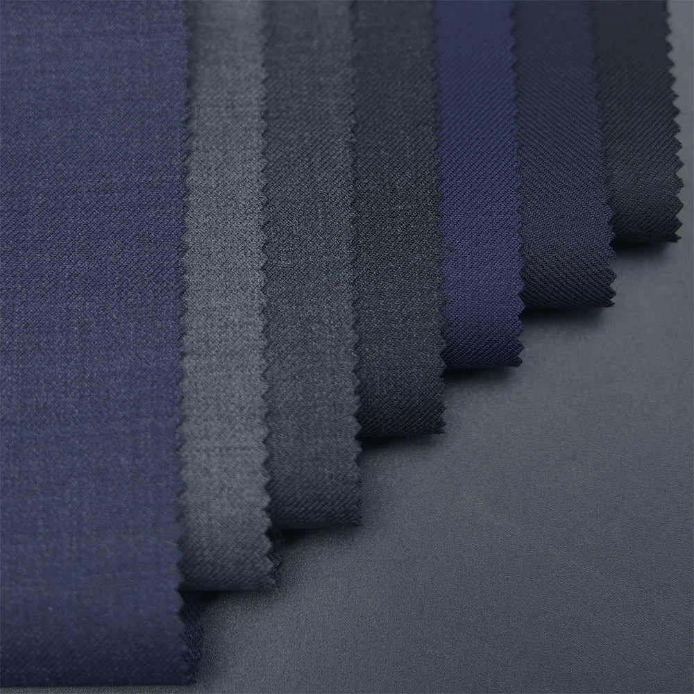 Gorgeous STOCK Merino Wool Fabric Worsted Wool Fabric for Men Suits Twill