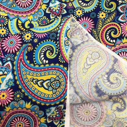 Chinese Factory Wholesale Paisley Designer Fabric 90%polyester 10%cotton  TC Blended Poplin Woven Fabrics Sale by Yard