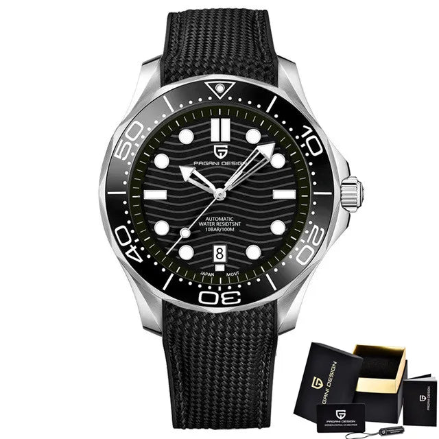 2022 PAGANI DESIGN 007 Men Luxury Mechanical Watches Sapphire Crystal 200M Diver Waterproof Sports NH35A Watch Montre Homme 1685