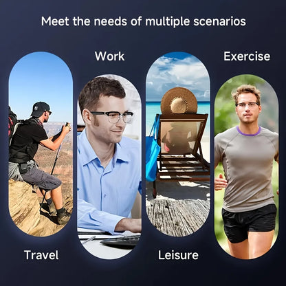 SENBONO E13-06 Smart Glasses Outdoor Smart Hands-Free Call Music Headphone Anti-Blue Eyeglasses Wireless BT Voice Sunglasses