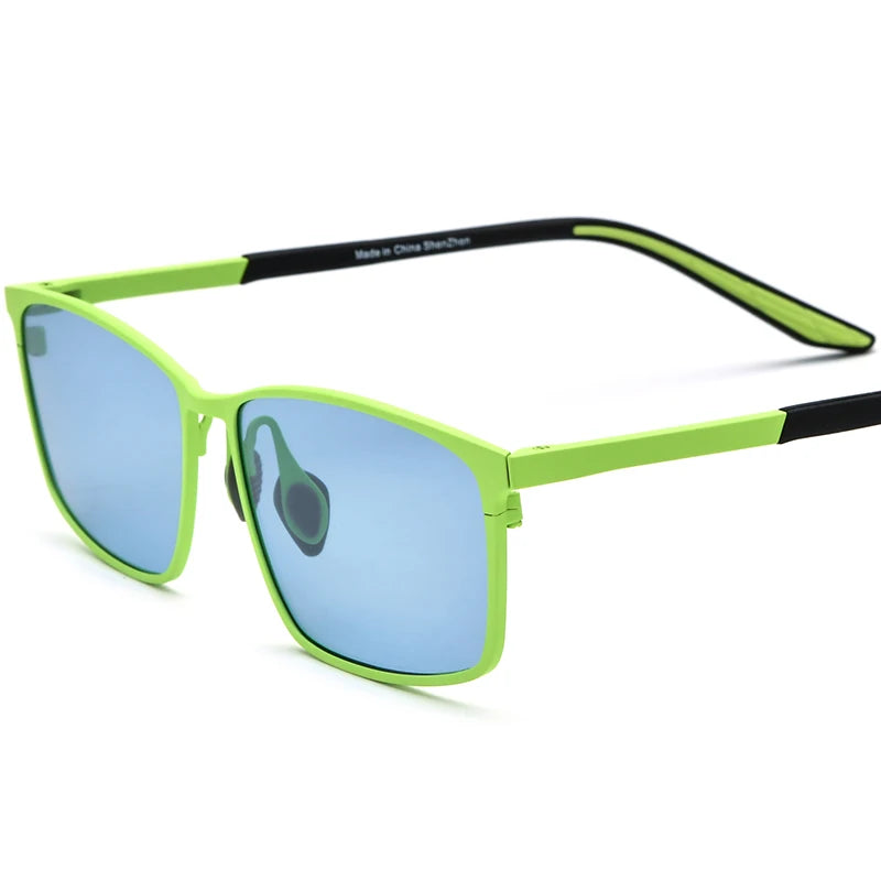 Borregls Pure Titanium Sunglasses Men 2025 High-Quality Square UV400 Polarized Mirrored Sun Glasses Women Sports Shades 17303T