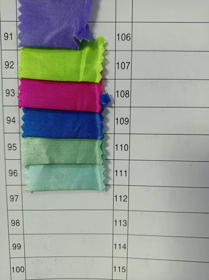 Shiny Satin Slub Dupion Fabric 100% Polyester Quick Shipping 96 Colors in Stock for Girls' Long Dresses and Curtains