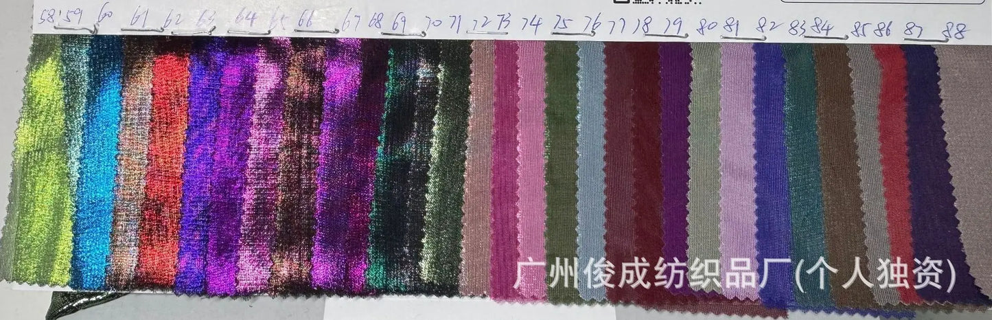 Elegant Retro Style Hanfu Sling Dress New Light Ultra-Thin 100% Polyester Chiffon 75D Weft Fabric with Bronzing Decorative Cloth