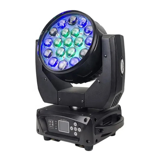 Stage Lighting 19*15W RGBW 4in1led Zoom Wash Moving Head Light for Party Wedding Dj Disco