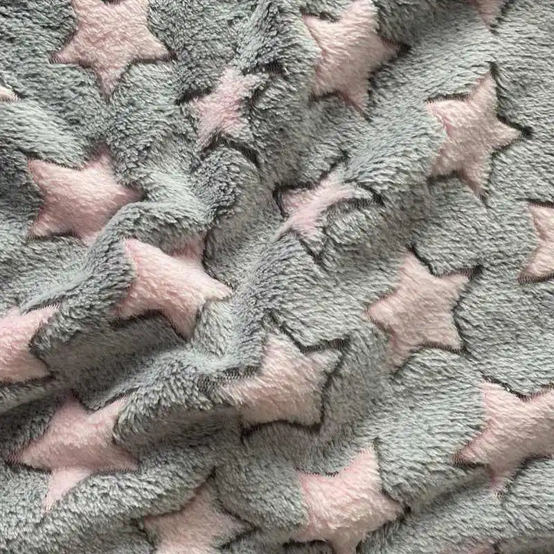 Wholesale Glow Fabric Flannel Fleece Blanket Double Sided Jacquard Flannel Fabric by Rolls