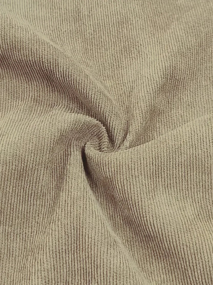 Men's suit Solid color corduroy suit Long sleeve shirt and pants casual suit