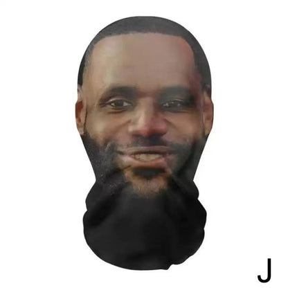 Full Face Mask Celebrity Ball-game Star Face Mask Simulation Kanye Shiesty Mesh Mask For Men Party Supplies Cosplay Props Novel